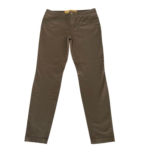 Minnie Rose Size 8 Mocha Mousse Stretch Skinny Pants Cotton Spandex Neutral - Picture 1 of 14